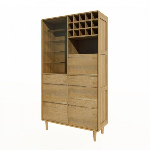 Homestyle Scandic Oak Furniture Drinks Cabinet  