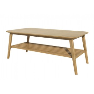 Homestyle Scandic Oak Furniture Large Coffee Table With Shelf