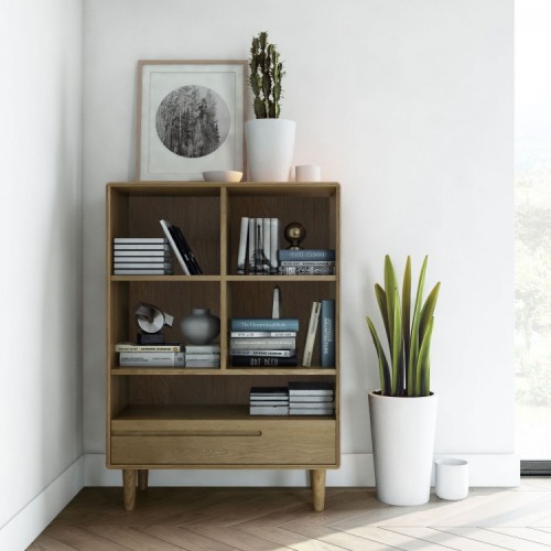 Homestyle Scandic Oak Furniture Small Bookcase - PRE ORDER