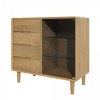 Homestyle Scandic Oak Furniture Small Glazed Chest