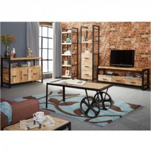 Cosmo Industrial Furniture Living Room Set