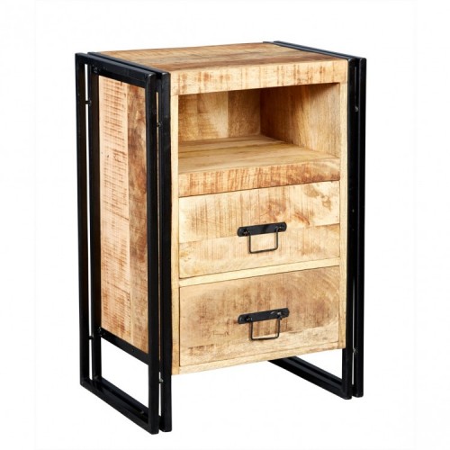 Cosmo Industrial Furniture Bedside Cabinet 