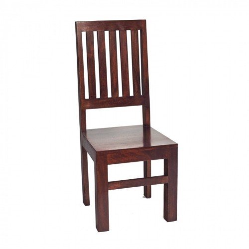 CLEARANCE Toko Dark Mango Furniture Slat Back Dining Chair