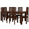 Toko Dark Mango Furniture Large 6ft Dining Room Table & Chairs Set