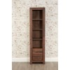 Mayan Walnut Furniture Tall Narrow Bookcase