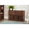 Mayan Walnut Furniture Console Table with Baskets