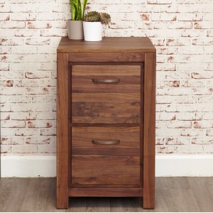 Mayan Walnut Furniture Two Drawer Filing Cabinet