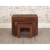 Mayan Walnut Furniture Nest of 3 Coffee Tables