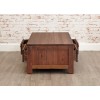 Mayan Walnut Furniture Low Four Drawer Coffee Table