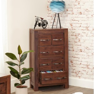 Mayan Walnut Furniture DVD CD Storage Chest