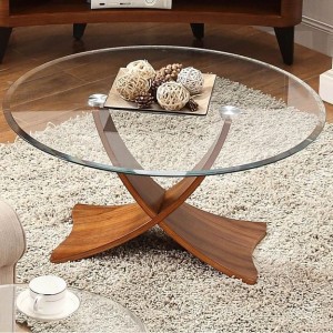 Jual Siena Walnut Furniture Round Coffee Table