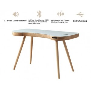Jual Smart Technology Oak Furniture Smart Desk W/C Speakers