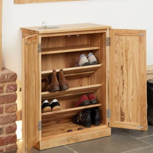 Mobel Oak Furniture Shoe Cupboard Rack