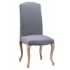 New Sherwood Oak Luxury Chair with Studs and Oak Legs - Grey (Pair)