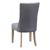 New Sherwood Oak Luxury Curved Button Back Chair - Grey (Pair)