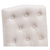 New Sherwood Oak Luxury Button Back Upholstered Chair - Beige (Pair)