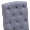 New Sherwood Oak Luxury Button Back Upholstered Chair - Grey (Pair)