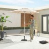 Nova Garden Furniture Antigua 2.4m Round Beige Aluminium Parasol