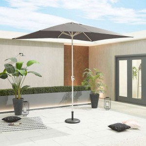 Nova Garden Furniture Antigua 3m x 2m Rectangular Grey Aluminium Parasol
