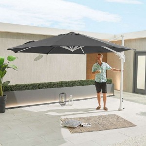 Nova Garden Furniture Genesis Grey 3.5m Round Cantilever Parasol