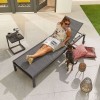 Nova Garden Furniture Milano Grey Sun Lounger Set With Side Table