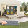 Nova Garden Furniture Milano White Sun Lounger Set With Side Table