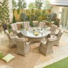 Nova Garden Furniture Oyster Round 8 Seat Rattan Dining Set