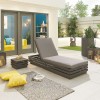 Nova Garden Furniture San Marino Grey Aluminium Sun Lounger And Side Table