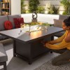 Nova Garden Furniture Vogue Grey Rectangular Firepit Table
