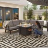 Nova Garden Furniture Vogue Grey Square Firepit Table