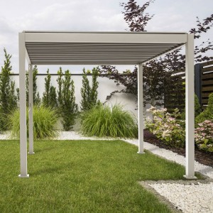 Nova Garden Furniture Proteus White Square Aluminium Pergola