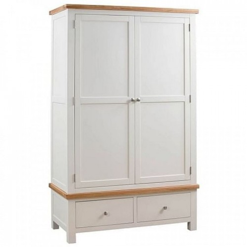 Dorset Ivory Painted Furniture Gents Double Wardrobe