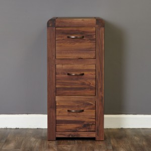 Shiro Walnut Furniture 3 Drawer Filing Cabinet