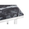 Ackley Chrome Metal Console Table With Black Marble Top