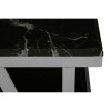 Ackley Chrome Metal and Black Marble Top Coffee Table