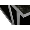Ackley Chrome Metal and Black Marble Top Coffee Table