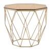 Allure Brushed Bronze Base and Glass Top End Table