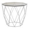 Allure Brushed Nickel Base and Glass End Table