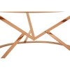 Allure Corseted Round Rose Gold and Clear Glass Coffee Table