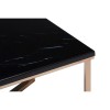 Allure Gold Cross Base and Marble Coffee Table