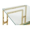 Allure Gold Metal and Clear Glass Square Legs End Table