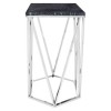 Allure Rectangular Black Marble and Metal Console Table