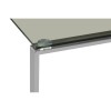 Allure Rectangular Chromed Metal and Clear Glass Coffee Table