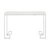 Allure Rectangular White High Gloss and Chrome Console Table