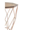 Allure Rose Gold and Red Tint Glass End Table