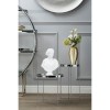 Allure Silver Metal and Mirrored Glass Mirror Low Side Table