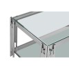 Allure Silver and Tempered Glass Linear Design Coffee Table