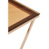 Allure Square Champagne Gold and Glass Triangular End Table
