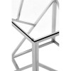 Allure Stainless Steel and Clear Glass Geometric End Table
