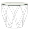 Allure Tempered Glass and Chrome Metal End Table